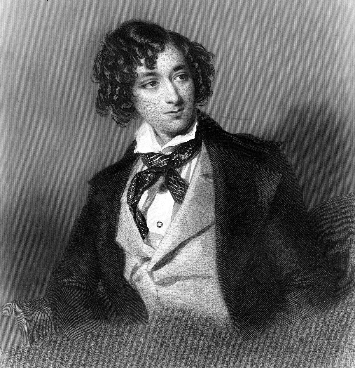 Benjamin Disraeli, XIX-wieczny brytyjski konserwatywny mąż stanu i pisarz. autorstwa H. Robinson
