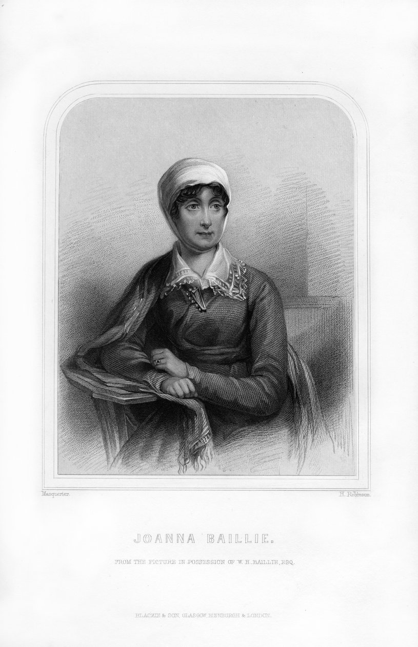 Joanna Baillie, szkocka poetka i dramaturg, 1870 autorstwa H. Robinson