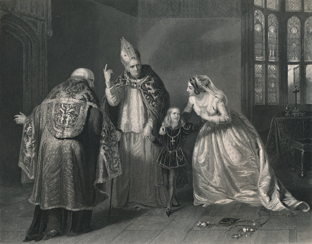 Królowa Elżbieta i książę Yorku. Król Ryszard III, c1870 autorstwa H. Robinson