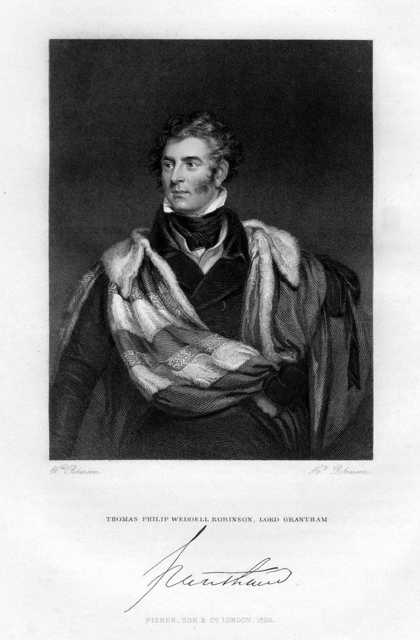 Thomas Philip Weddell Robinson, Lord Grantham, 1829 autorstwa H. Robinson