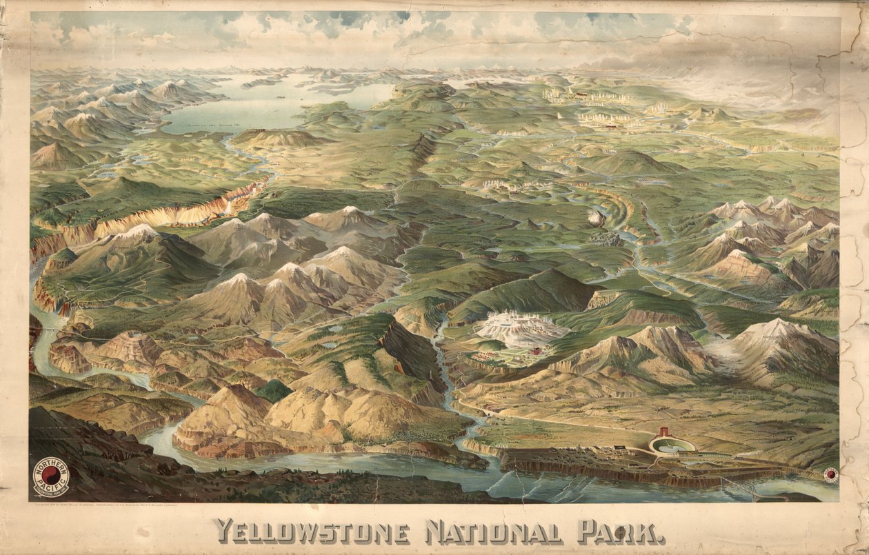 Narodowy Park Yellowstone. autorstwa H. Wellge