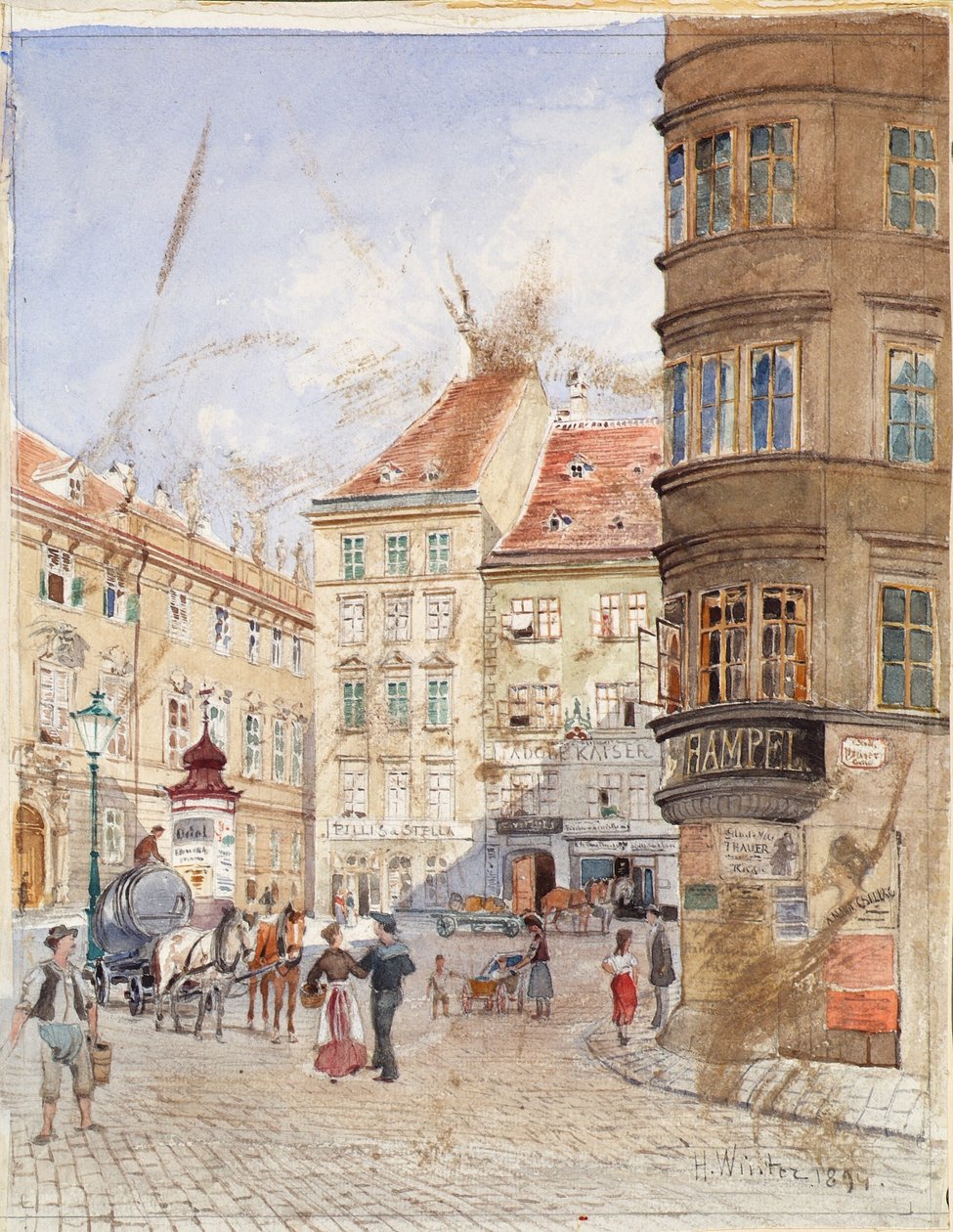 Judenplatz w Wiedniu autorstwa H. Winter