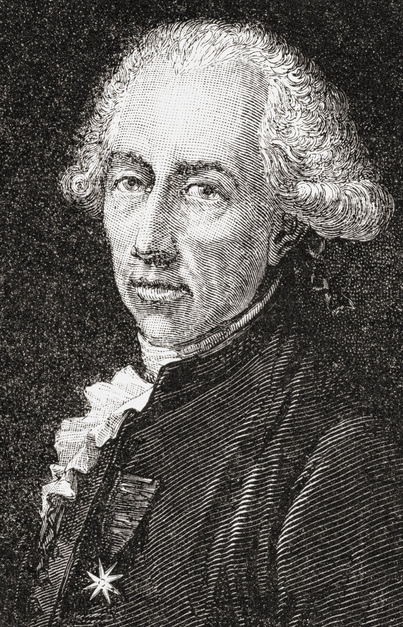 Francois Alexandre Frederic, Duc de la Rouchefoucauld-Liancourt, ryty Pannemaker-Ligny, z „Histoire de la Revolution Francaise” Louisa Blanca (1811–82) autorstwa H. de la Charlerie