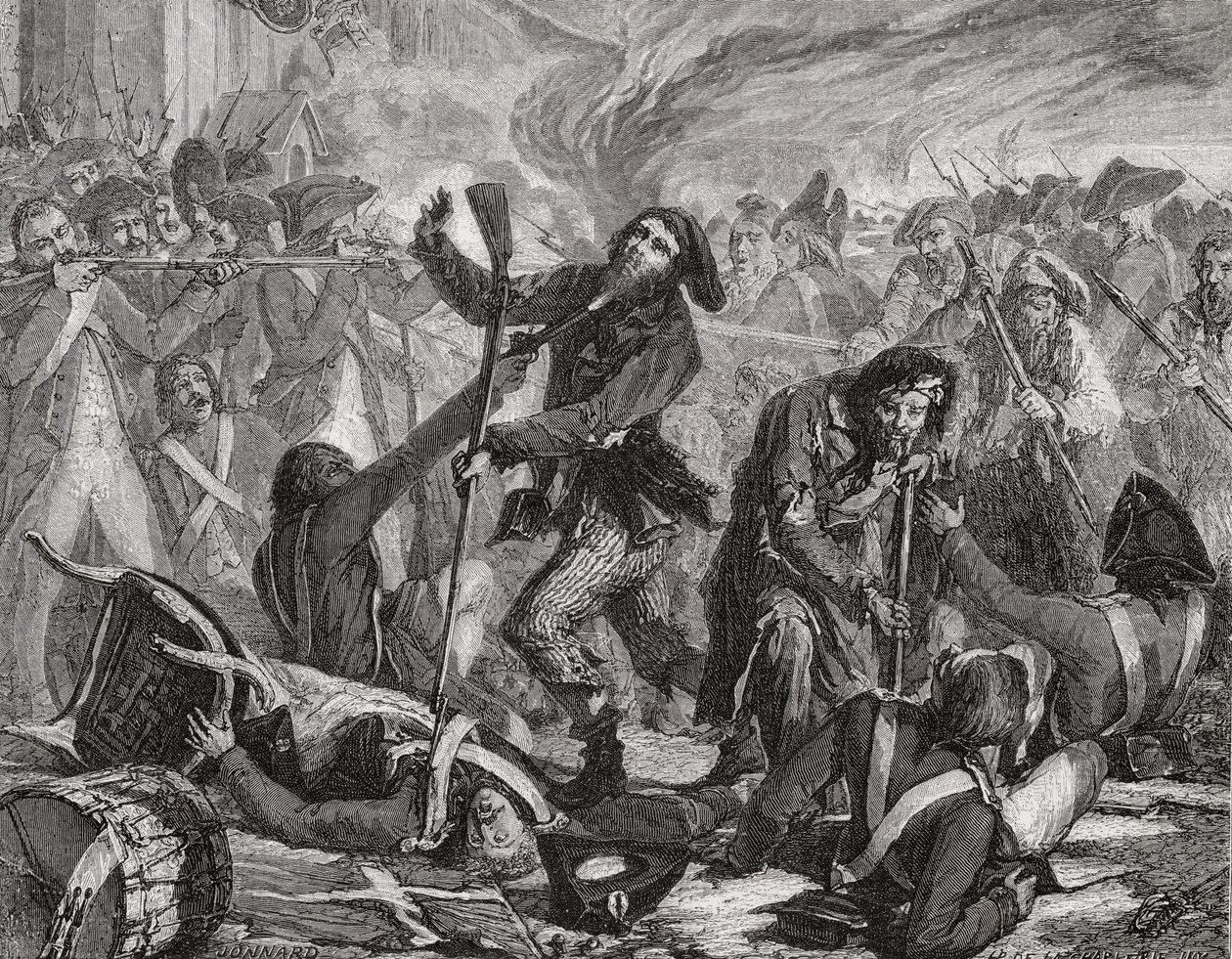 Masakra Gwardii Szwajcarskiej, 10 sierpnia 1792 r. autorstwa H. de la Charlerie