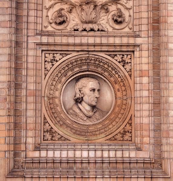 Detal fasady hamburskiej Kunsthalle (zdjęcie) autorstwa H. v. d. Schirrmacher G. T. and Erbe A. Hude