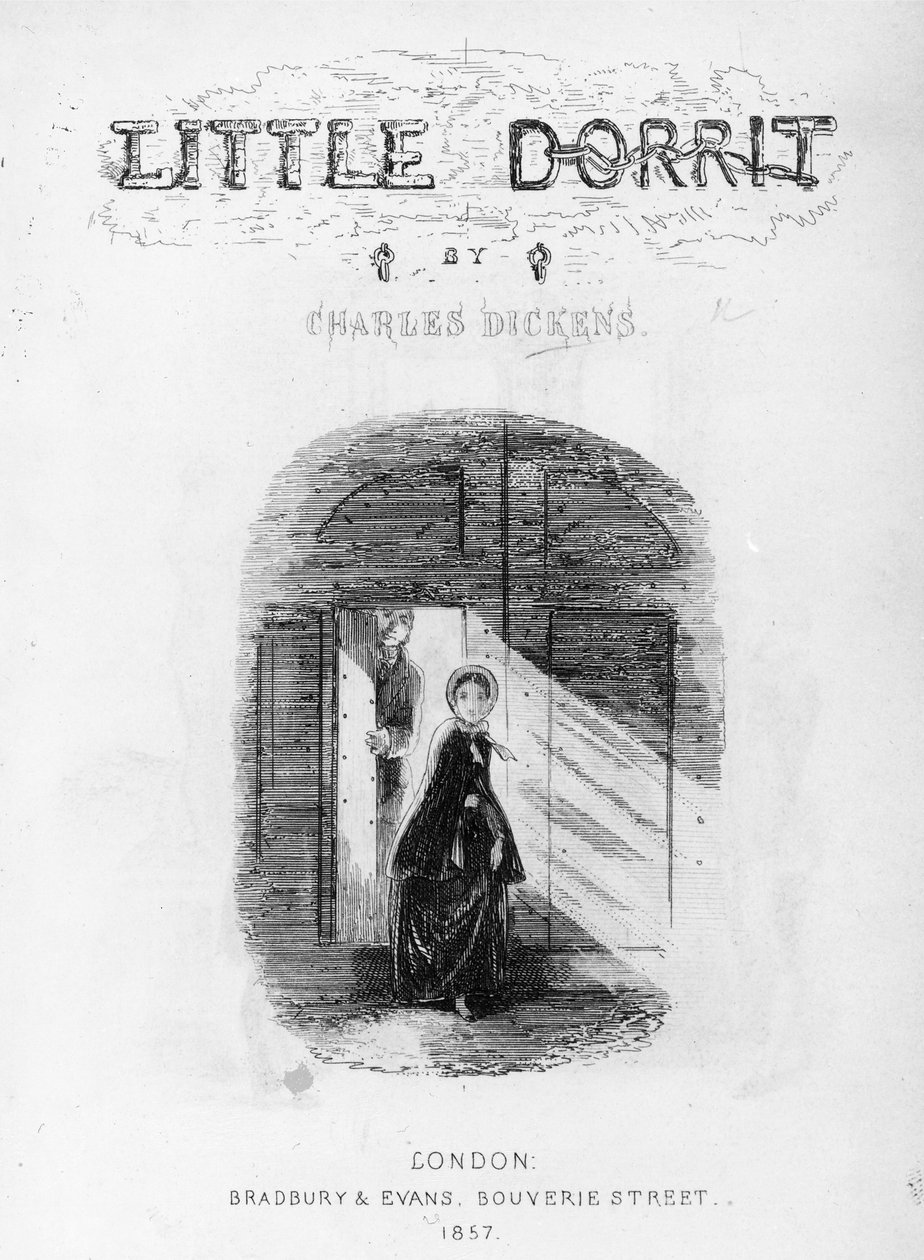 Frontyspis do „Little Dorrit” Charlesa Dickensa, 1857 autorstwa Hablot Knight Browne