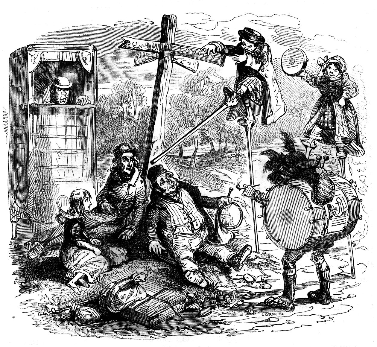 „Stary sklep z ciekawostkami” Charlesa Dickensa autorstwa Hablot Knight Browne