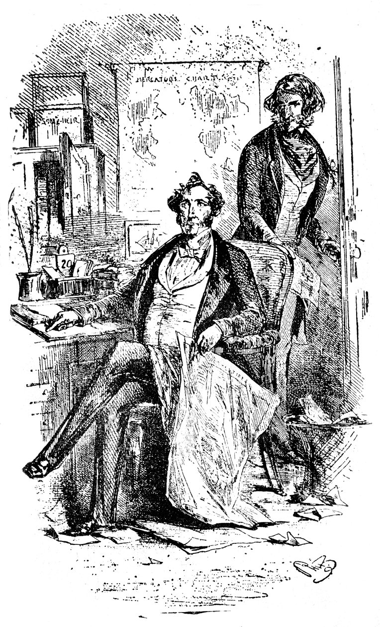 Dombey & Son autorstwa Charlesa Dickensa autorstwa Hablot Knight Browne