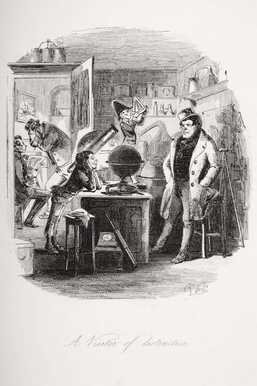 Wyróżniony gość, ilustracja z „Dombey and Son” Charlesa Dickensa (1812-70) po raz pierwszy opublikowana w 1848 r. (lito) autorstwa Hablot Knight Browne