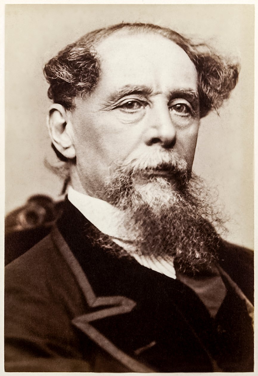 Charles Dickens: angielski pisarz i popularny powieściopisarz wiktoriański autorstwa Hablot Knight Browne