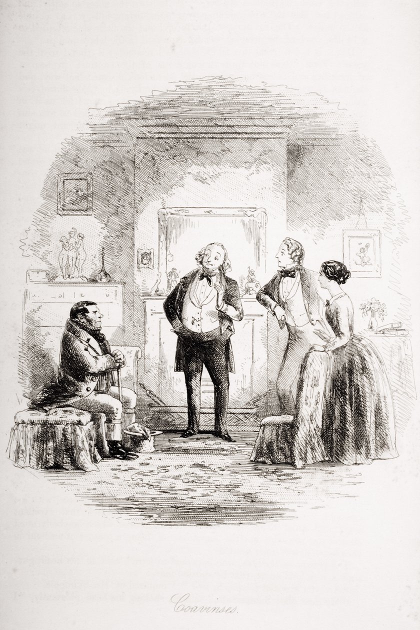 Coavinses, ilustracja z „Ponurego domu” Charlesa Dickensa (1812-70) wydana w 1853 r. autorstwa Hablot Knight Browne
