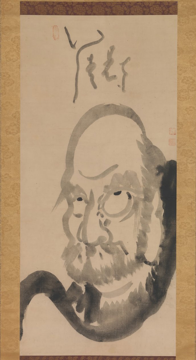 Portret Darumy, połowa XVIII wieku. autorstwa Hakuin Ekaku