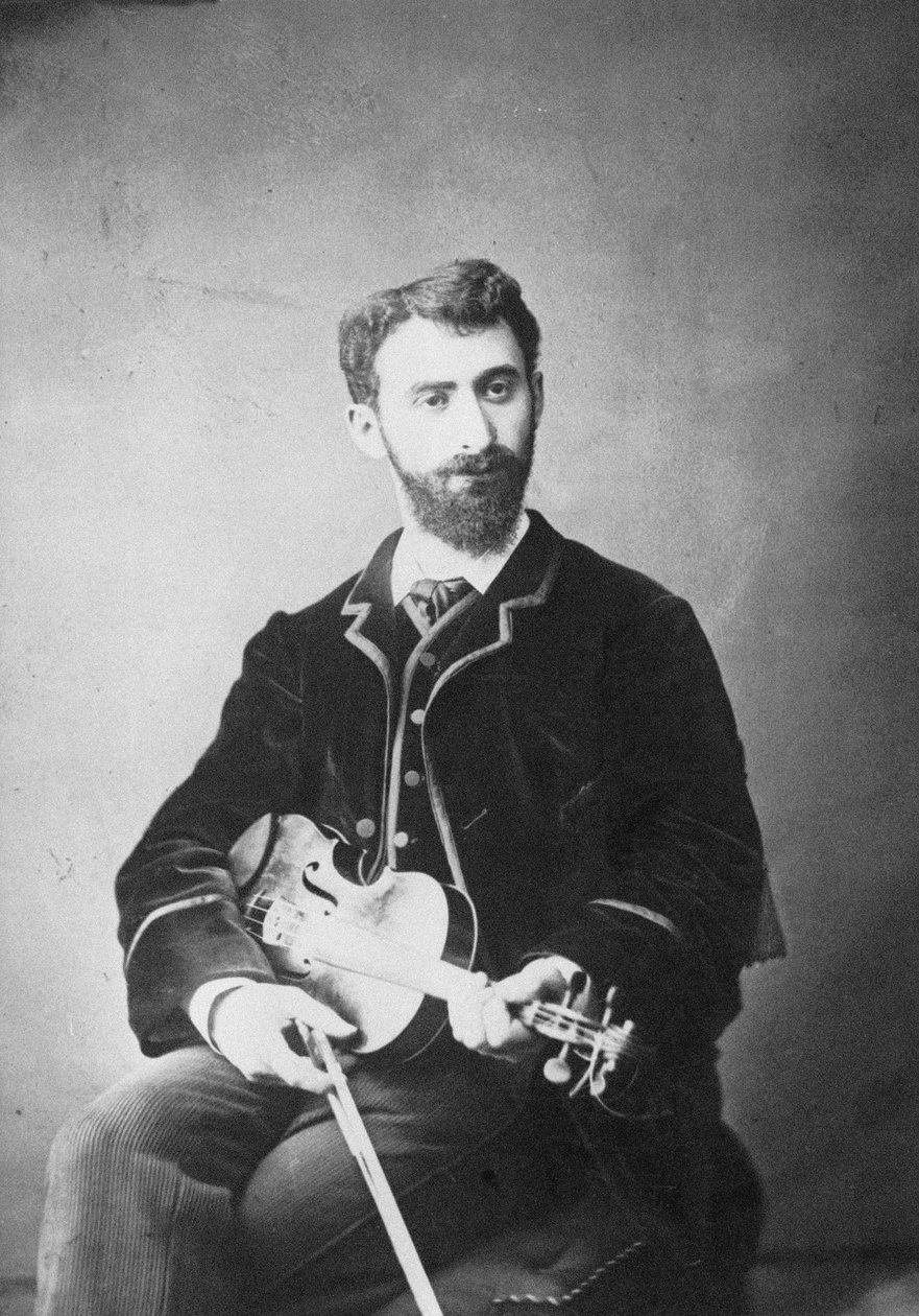 Portret skrzypka i kompozytora Tivadara Nachéza 1859-1930. autorstwa Hamburg . Photo studio Ferdinand Braune