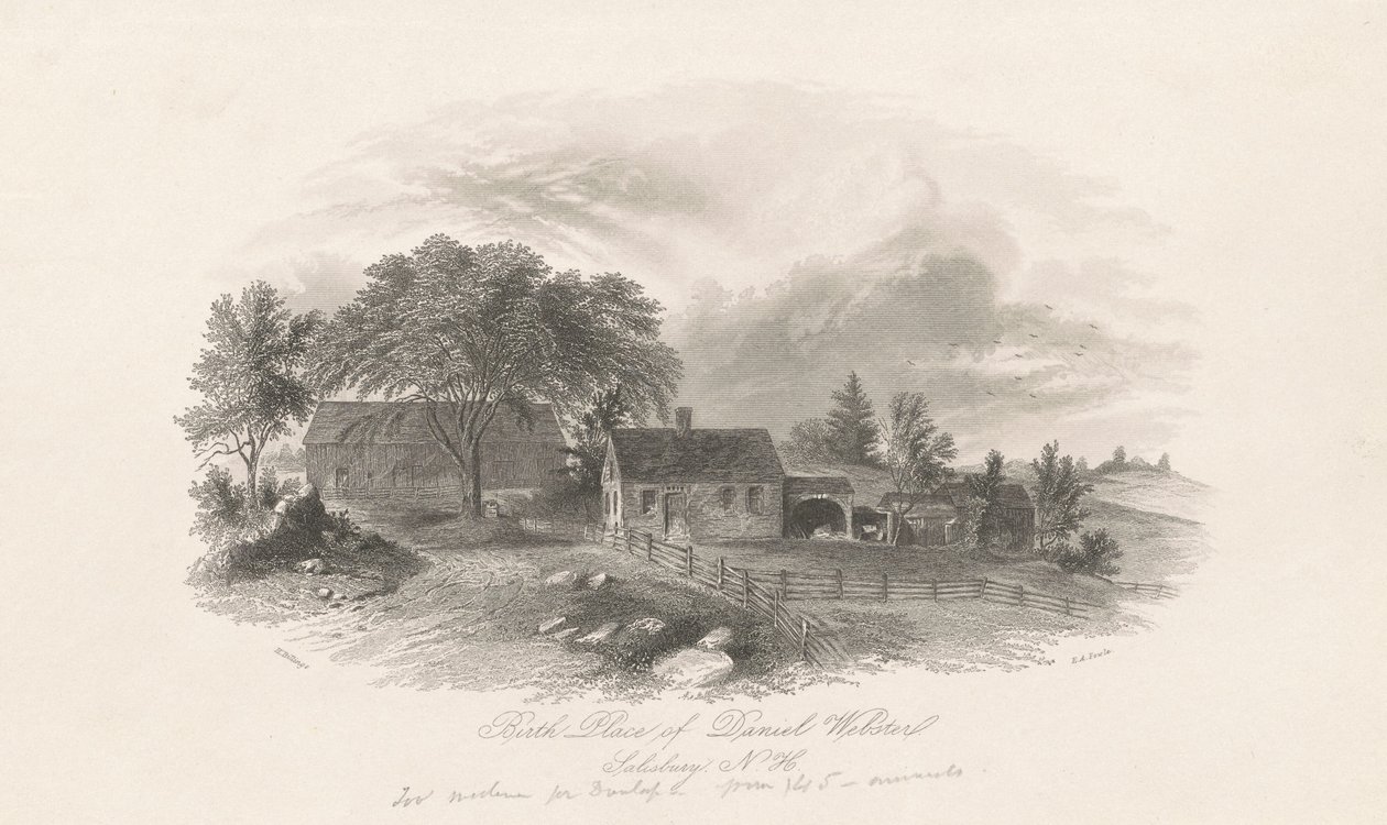 Miejsce urodzenia Daniela Webstera, Salisbury, New Hampshire autorstwa Hammat Billings