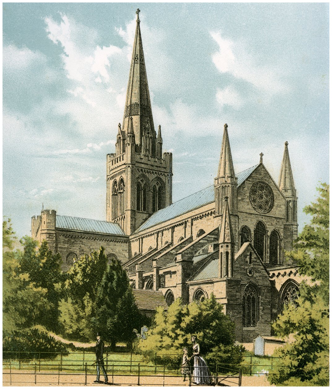 Katedra Chichester, Sussex, c1870 autorstwa Hanhart