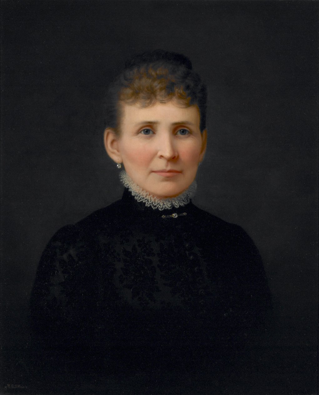 Portret kobiety, ok. 1886 (olej na płótnie) autorstwa Hannah Brown Skeele