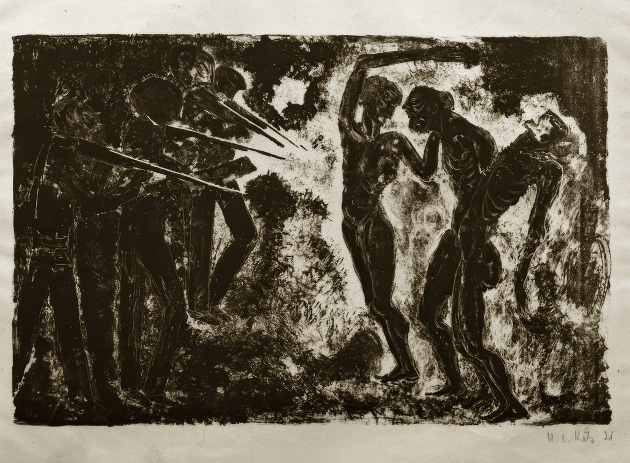 Taniec śmierci z 1919: The Standgericht / Egzekucja autorstwa Hanns Ludwig Katz