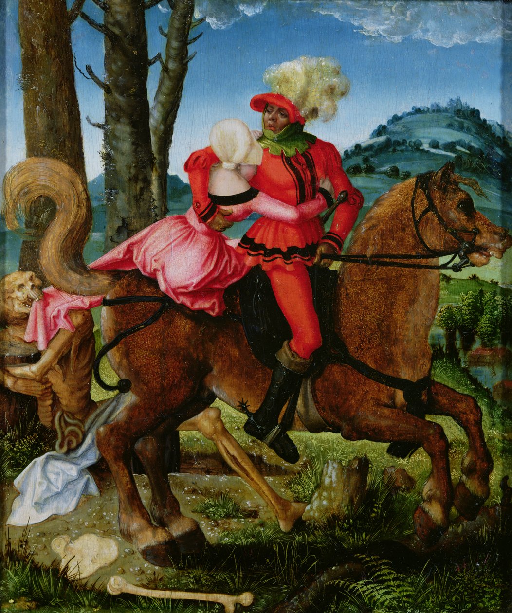 Rycerz, młoda dziewczyna i śmierć autorstwa Hans Baldung Grien