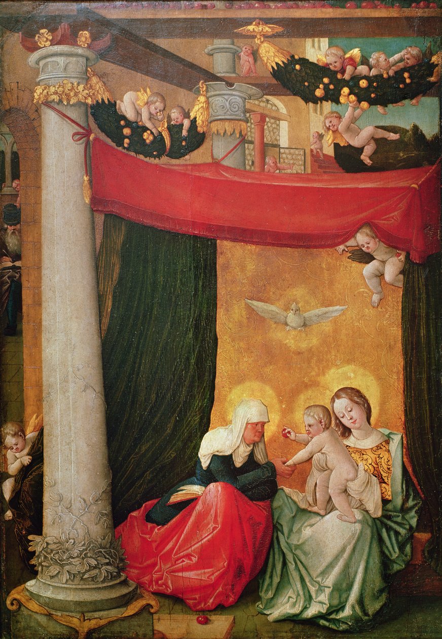 Dziewica z Dzieciątkiem ze św. Anną (tempera na panelu) autorstwa Hans Baldung Grien