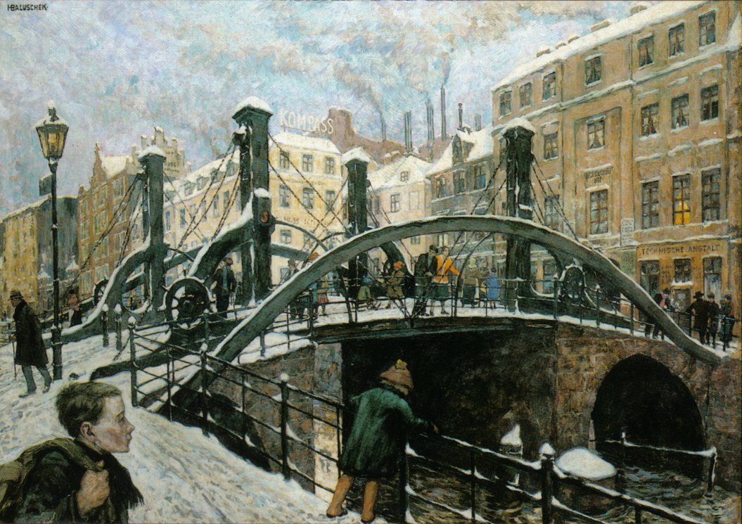 Jungfernbrücke autorstwa Hans Baluschek