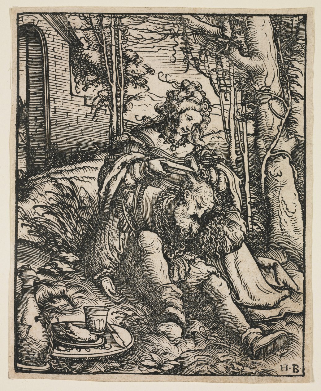 Samson i Dalila, c. 1519 autorstwa Hans Burgkmair