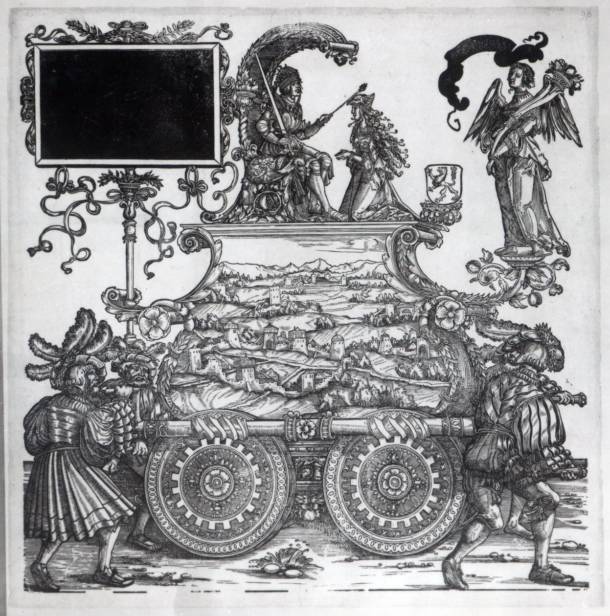 Scena z procesji triumfalnej Maksymiliana, ok. 1516-18 r. autorstwa Hans Burgkmair