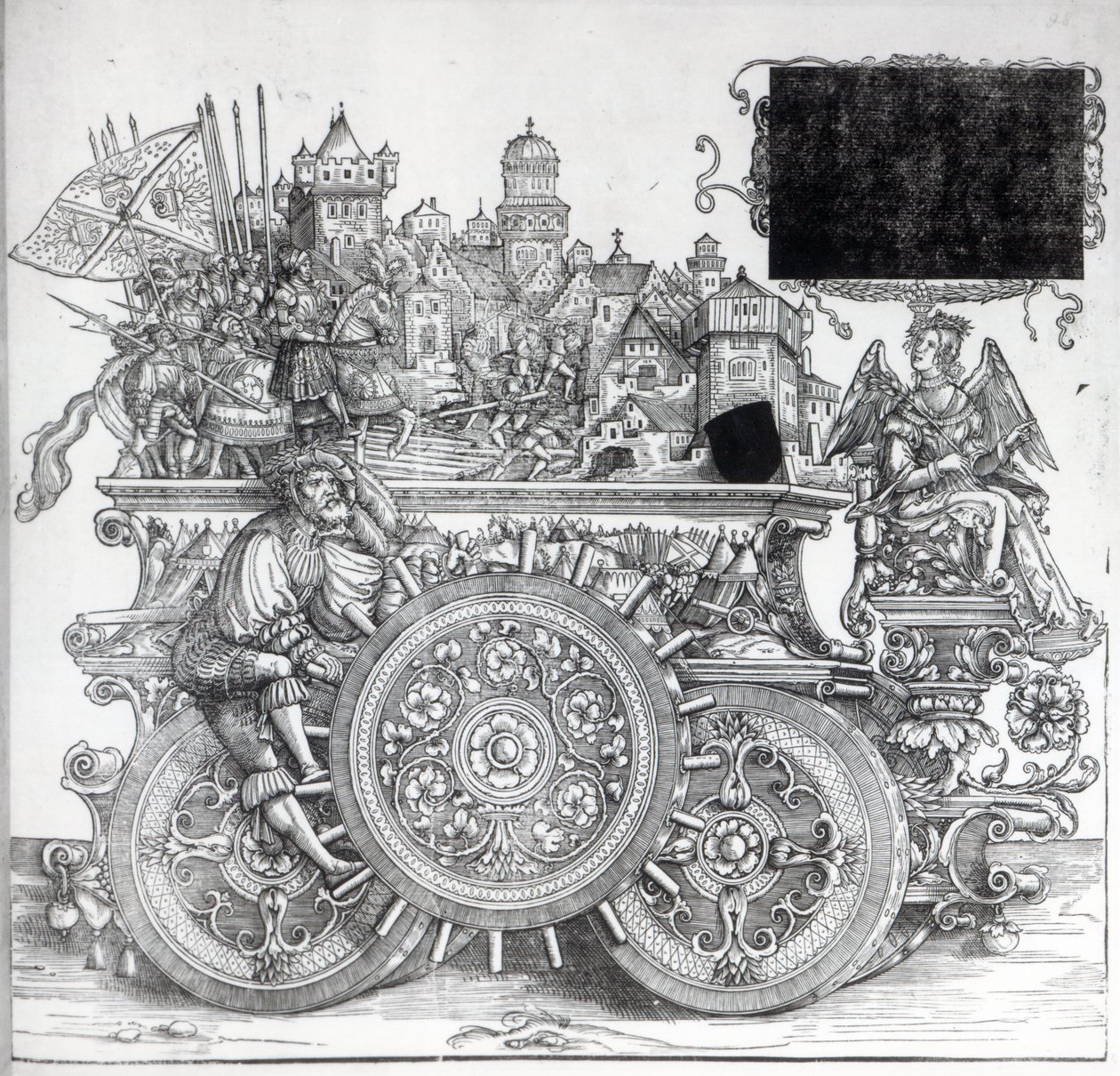 Scena z procesji triumfalnej Maksymiliana, ok. 1516-18 autorstwa Hans Burgkmair