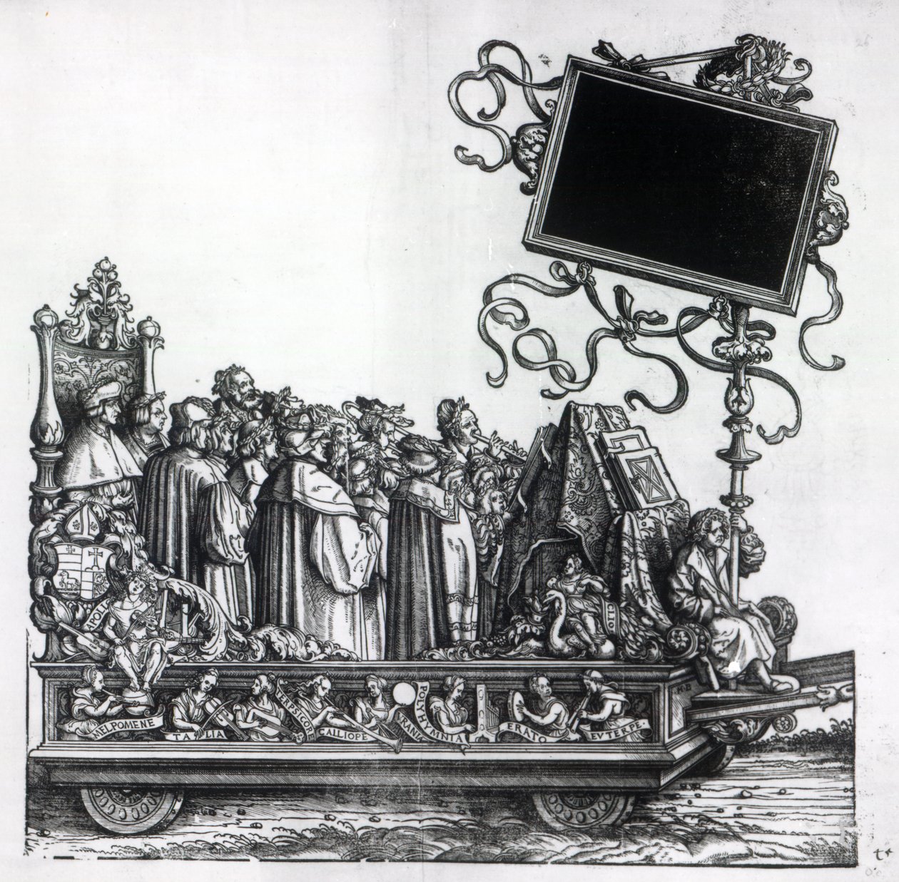 Scena z procesji triumfalnej Maksymiliana, ok. 1516-18 autorstwa Hans Burgkmair