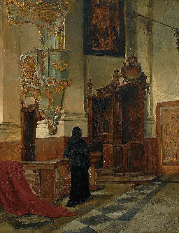 Barokowe wnętrze kościoła autorstwa Hans Eduard von Berlepsch Valendas
