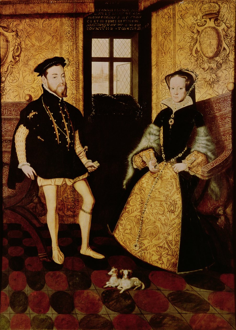 Filip II i Maria I, 1558 r. autorstwa Hans Eworth