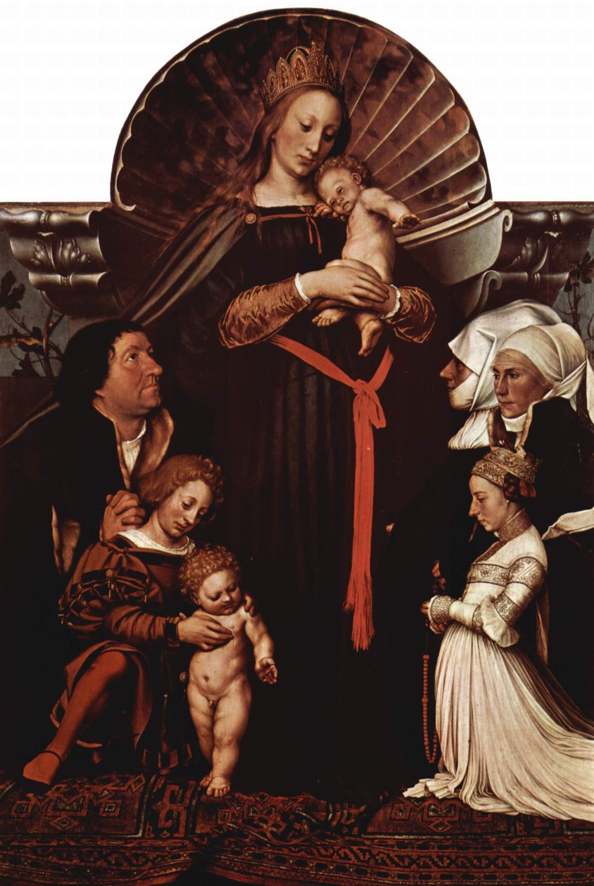 Madonna z Bazylei burmistrz Jakob Meyer (Darmstadt Madonna), z portretami darczyńców autorstwa Hans Holbein