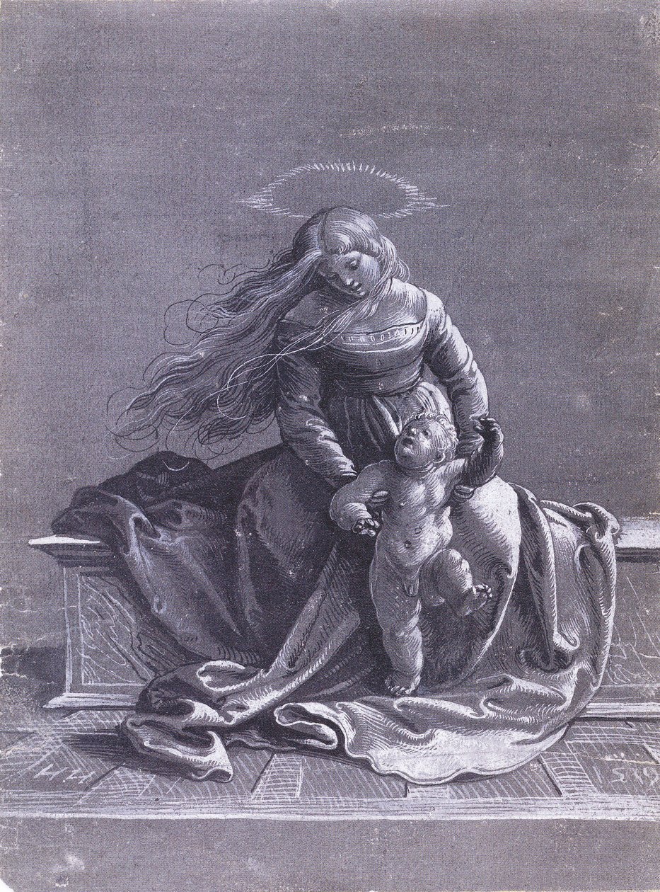 Siedząca Dziewica i Dziecko autorstwa Hans Holbein der Jüngere
