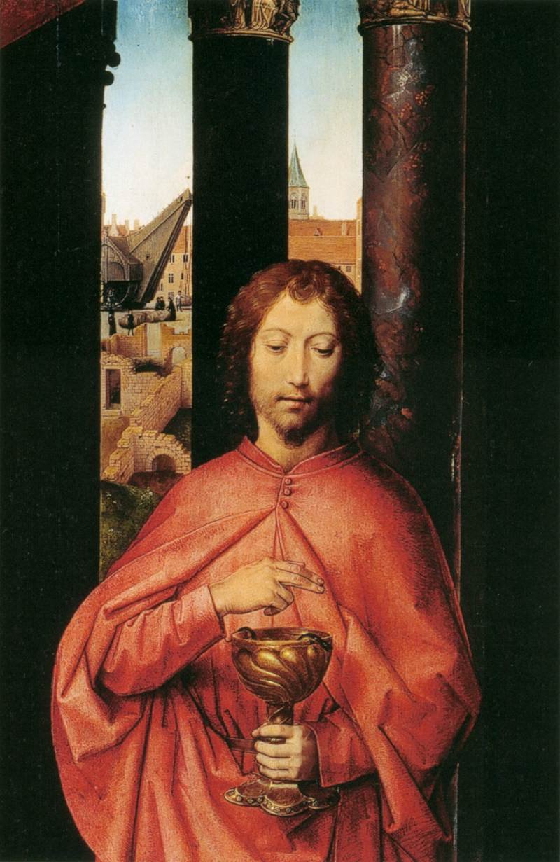 Detal ołtarza św. Jana autorstwa Hans Memling