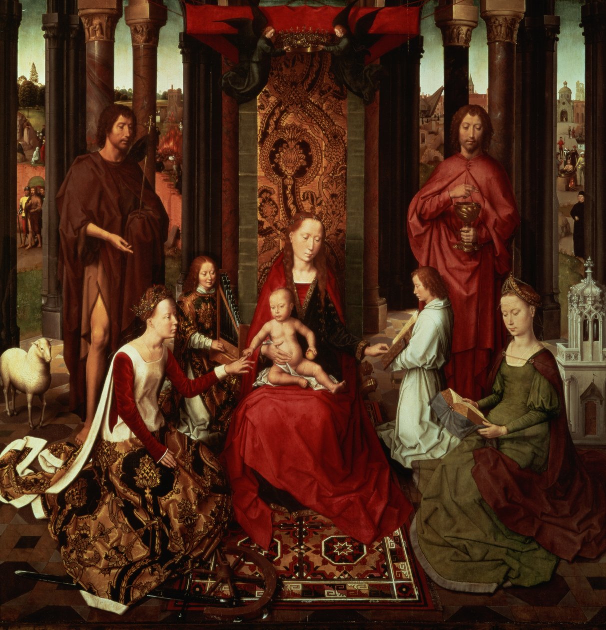 Mistyczne małżeństwo św. Katarzyny i innych świętych autorstwa Hans Memling