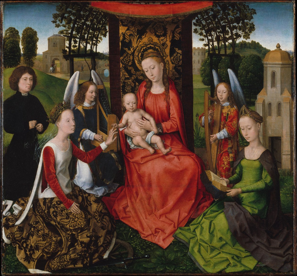 Mistyczne małżeństwo św Katarzyny autorstwa Hans Memling