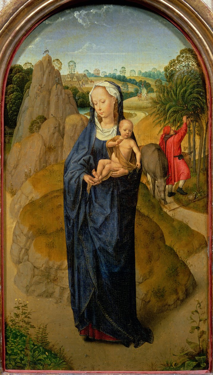 Reszta w ucieczce do Egiptu autorstwa Hans Memling