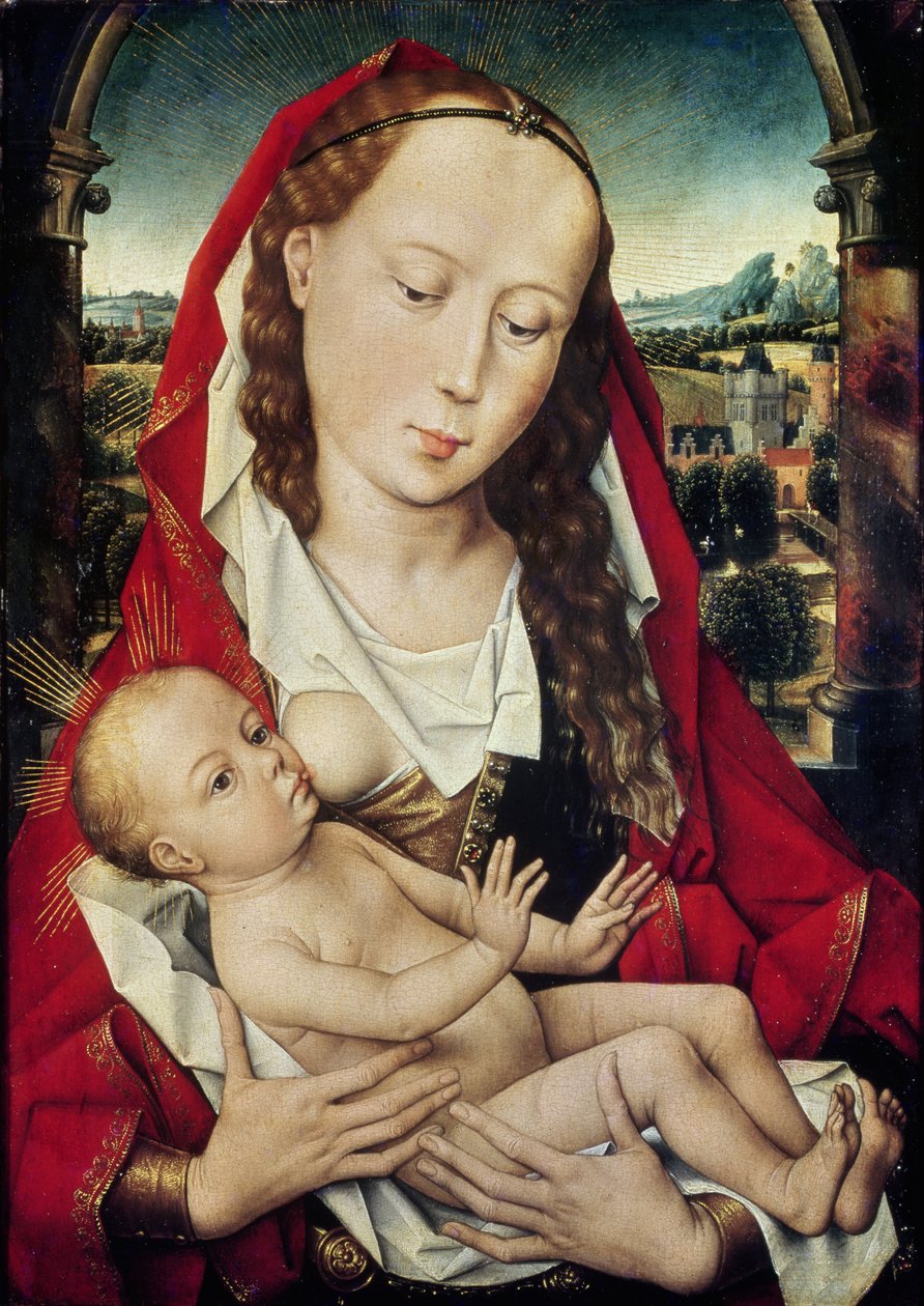 Dziewica z Dzieciątkiem, c.1467-70 autorstwa Hans Memling