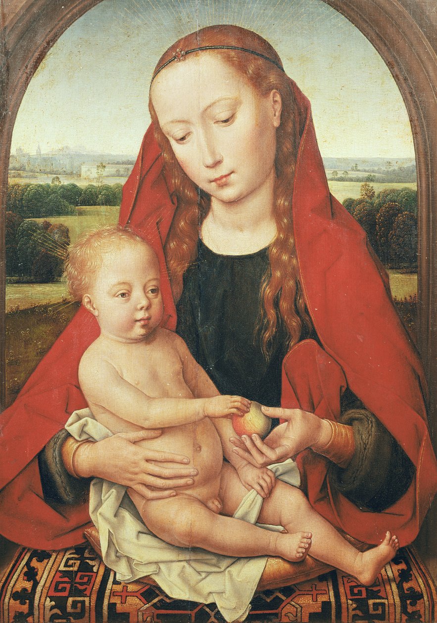 Dziewica z Dzieciątkiem, ok. 1485-90 autorstwa Hans Memling