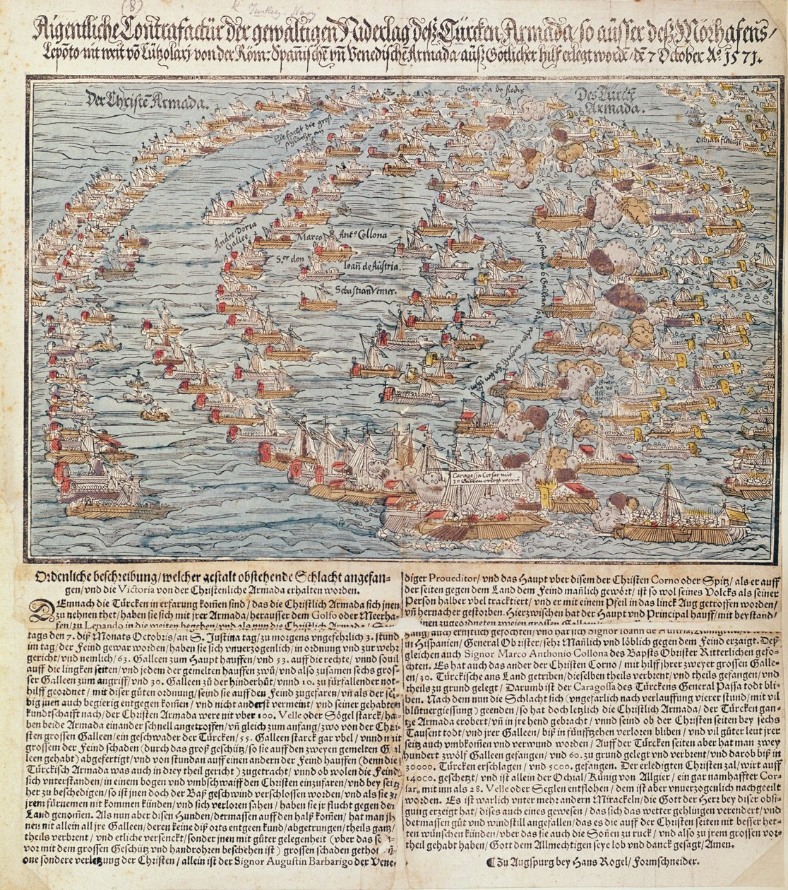 Bitwa pod Lepanto autorstwa Hans Rogel