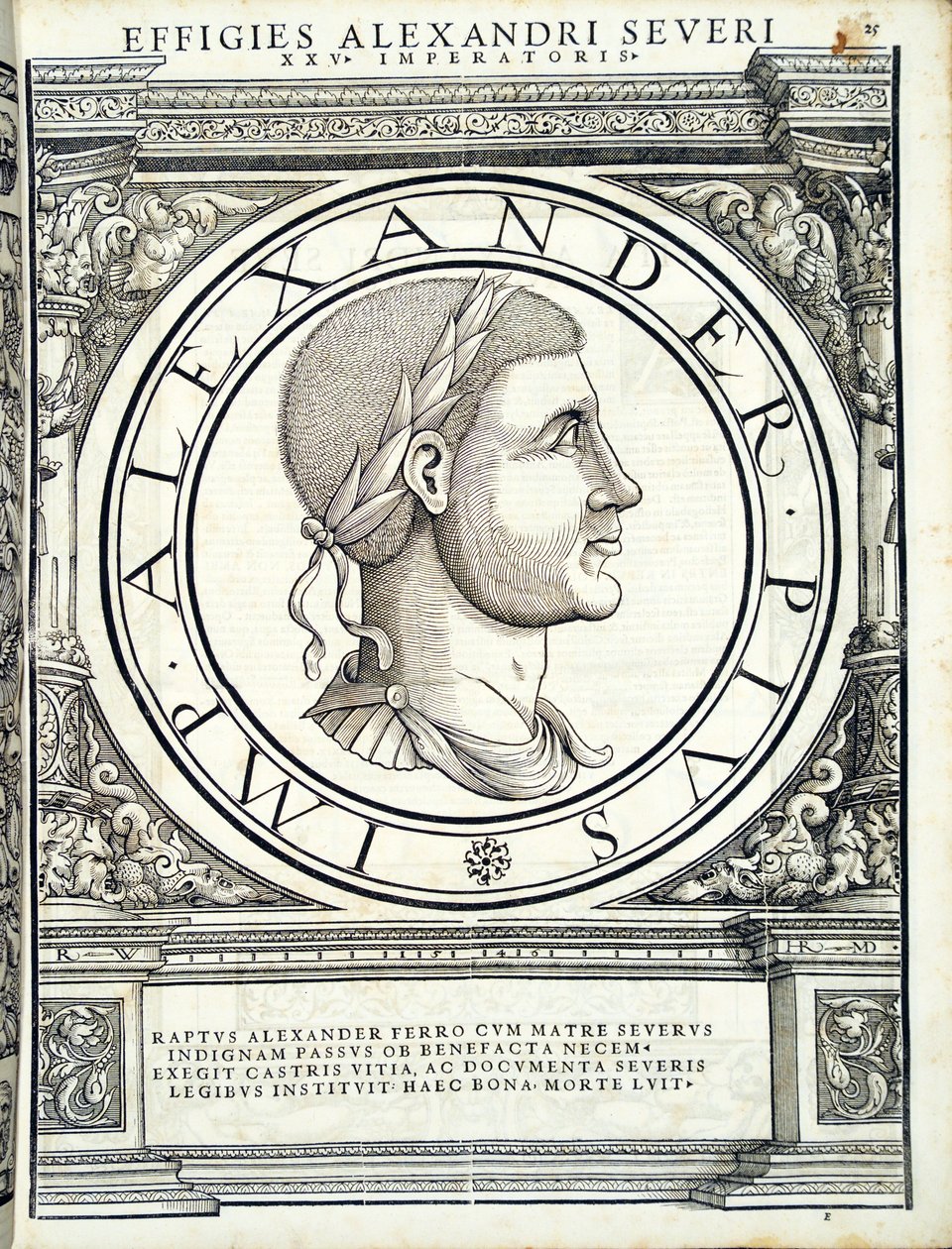 Alexander Severus, ilustracja z „Cesarzy rzymskich całego Wschodu i Zachodu”, drzeworyt Rudolpha Wyssenbacha, druk Andreas Gesner, Z autorstwa Hans Rudolf Manuel Deutsch