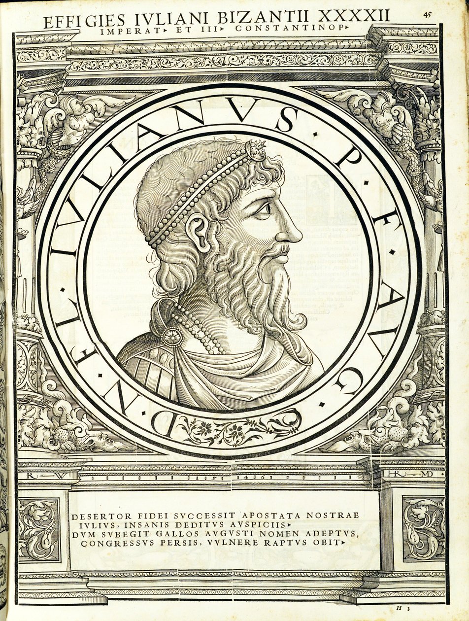 Juliusz odstępca, ilustracja z „Cesarzy rzymskich całego Wschodu i Zachodu”, drzeworyt Rudolpha Wyssenbacha, druk Andreas Gesner, Zu autorstwa Hans Rudolf Manuel Deutsch