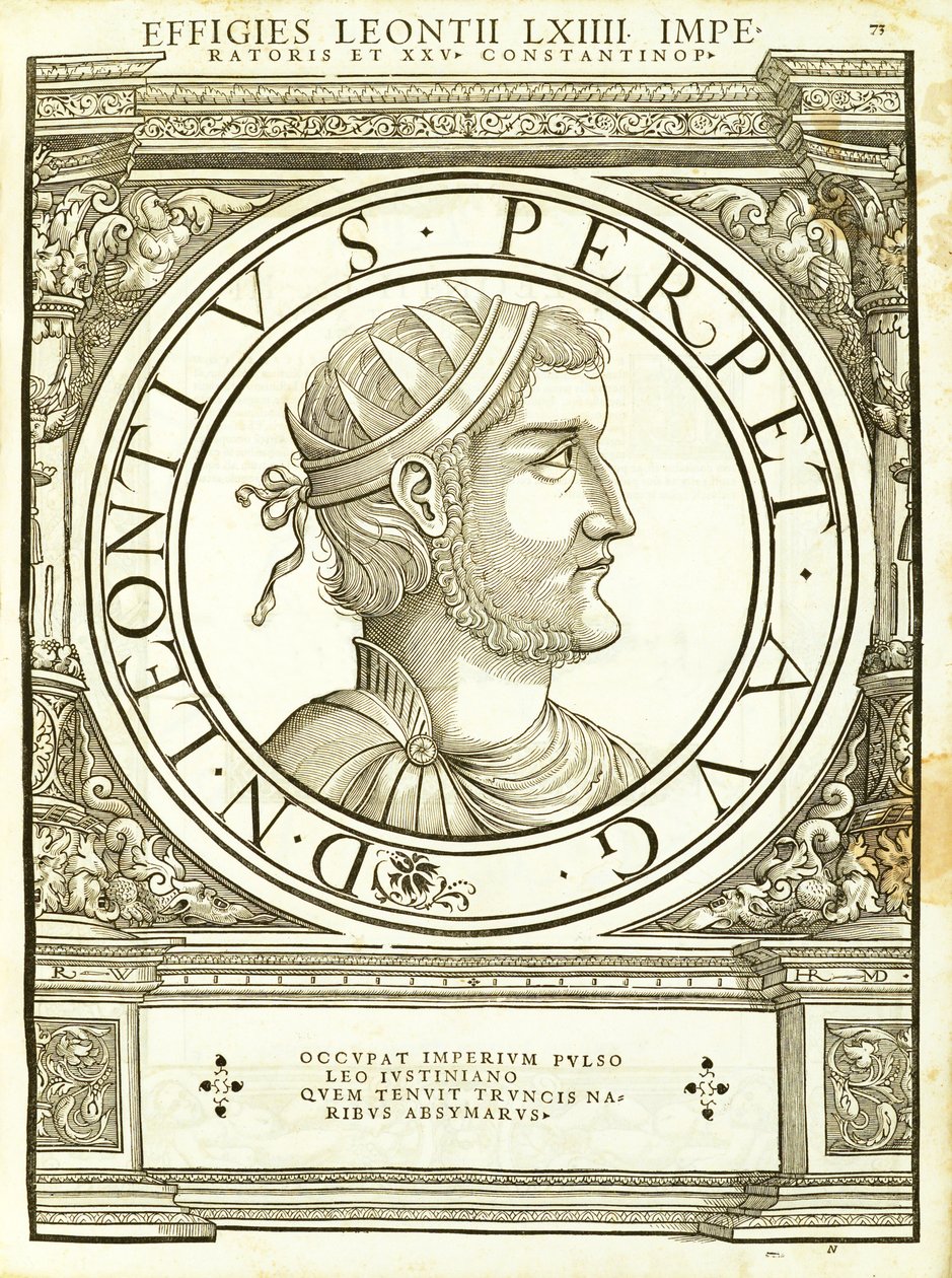 Leonitus, ilustracja z „Cesarzy rzymskich całego Wschodu i Zachodu” autorstwa Hans Rudolf Manuel Deutsch