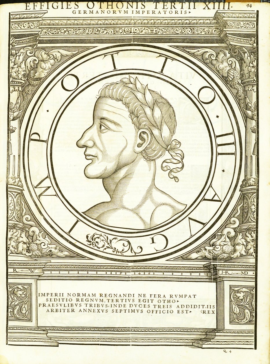 Otho III, ilustracja z „Cesarzy rzymskich całego Wschodu i Zachodu” autorstwa Hans Rudolf Manuel Deutsch