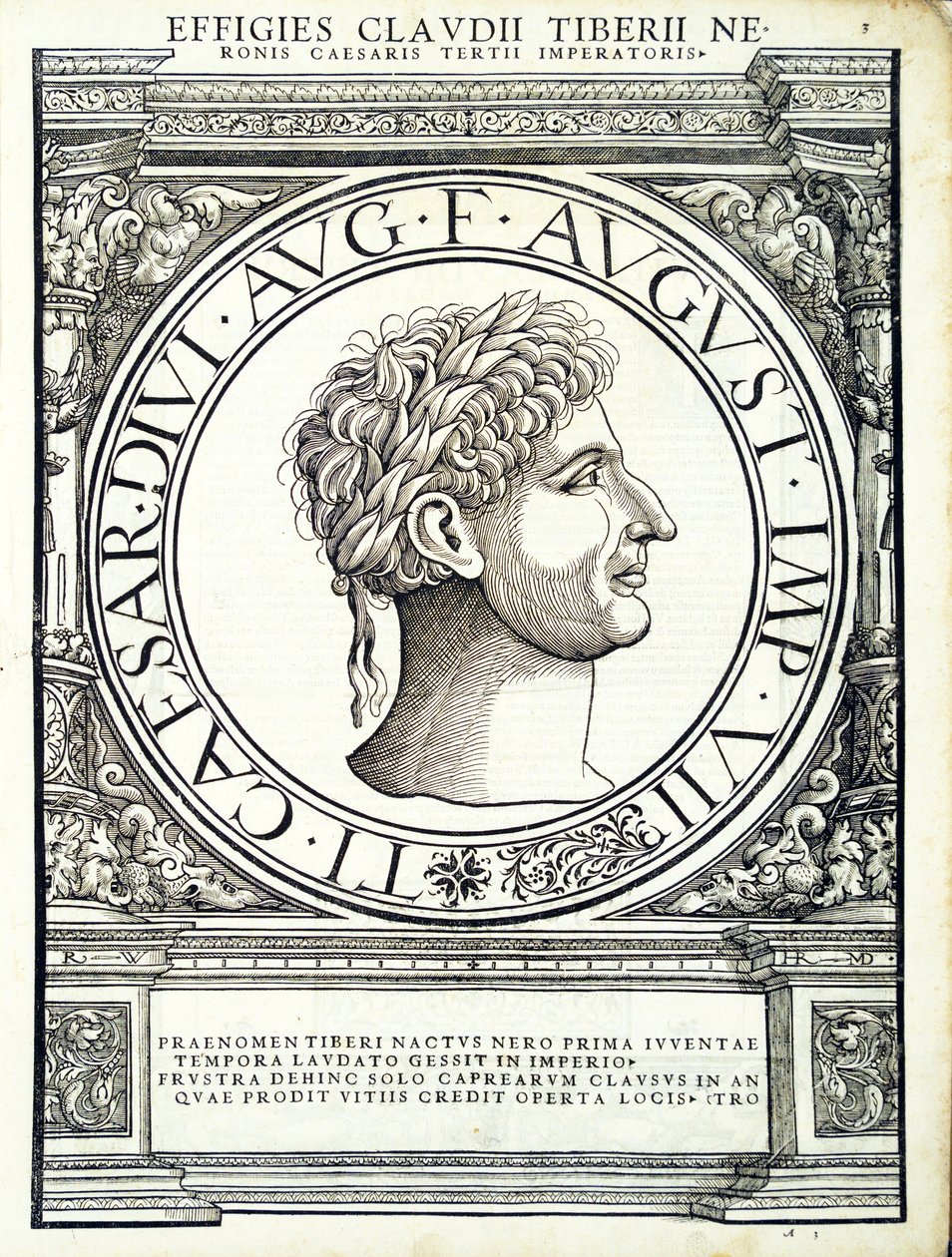 Tyberiusz Neron, ilustracja z „Cesarzy rzymskich całego Wschodu i Zachodu” autorstwa Hans Rudolf Manuel Deutsch