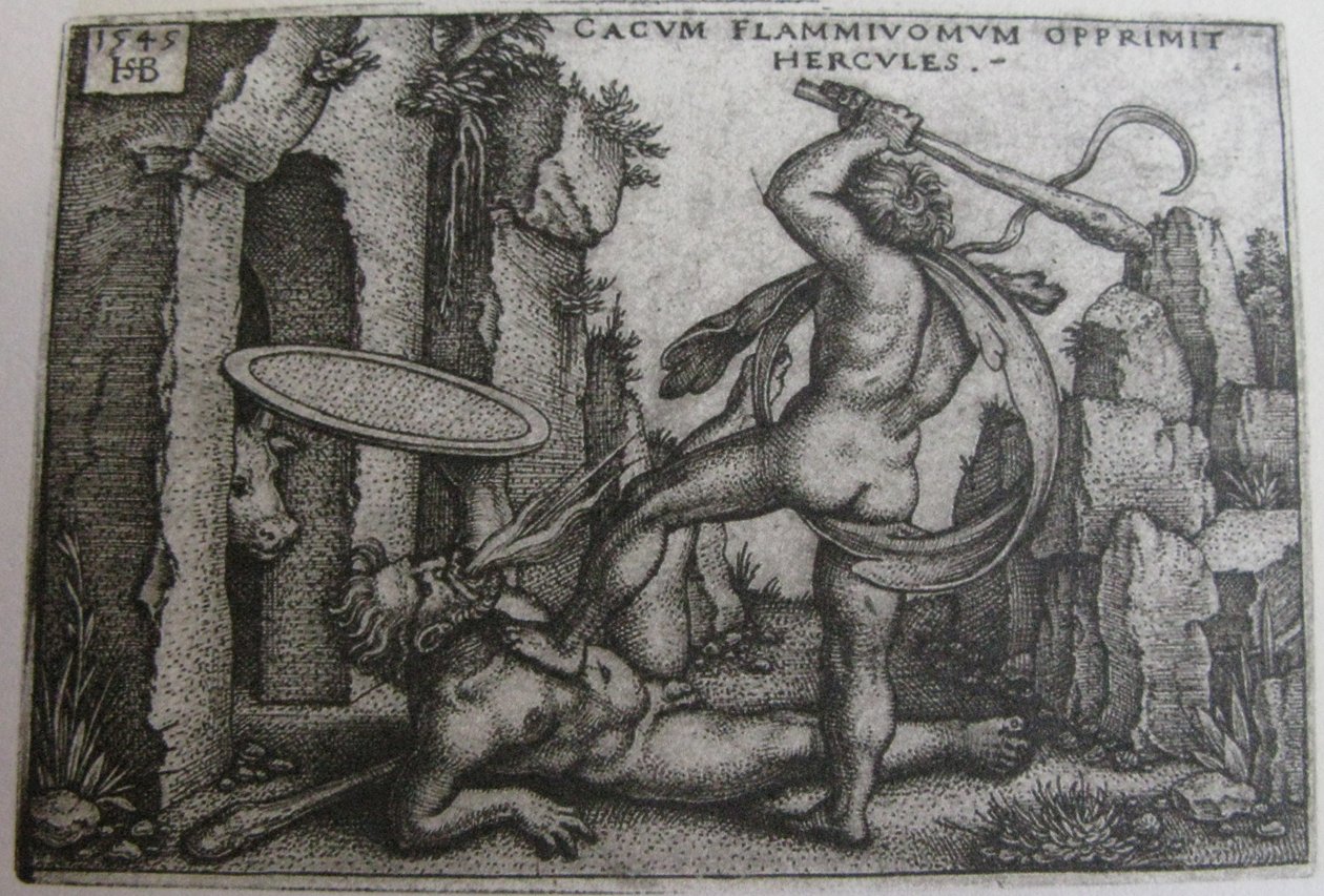 Herkules zabija Cacus autorstwa Hans Sebald Beham