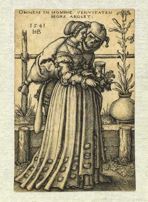 Kobieta w towarzystwie Śmierci autorstwa Hans Sebald Beham