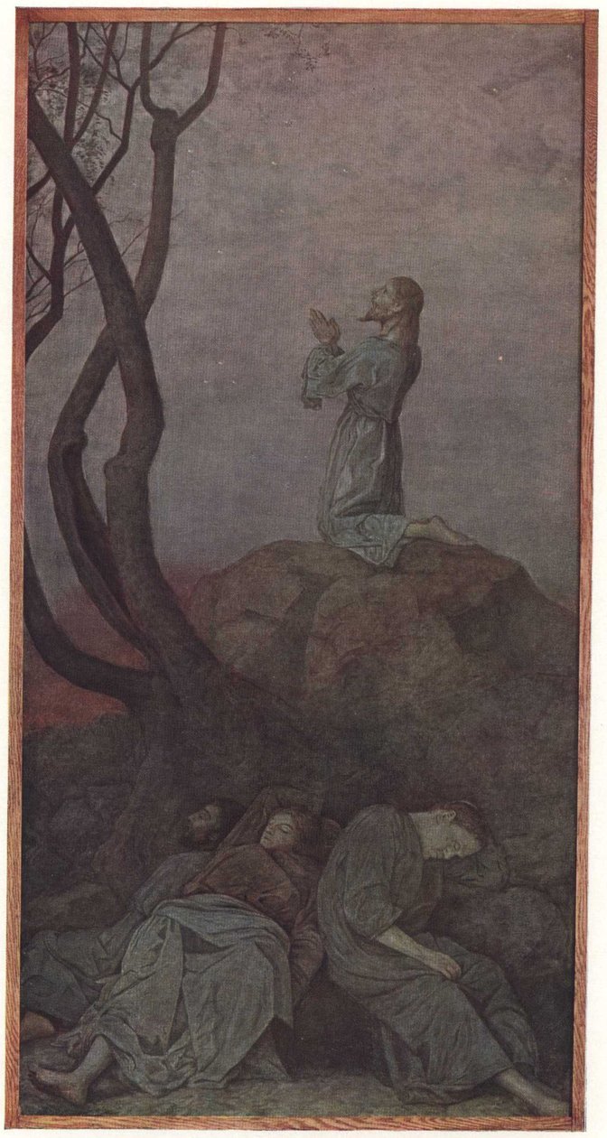 Christus am Olberg English: Chrystus na Górze Oliwnej autorstwa Hans Thoma