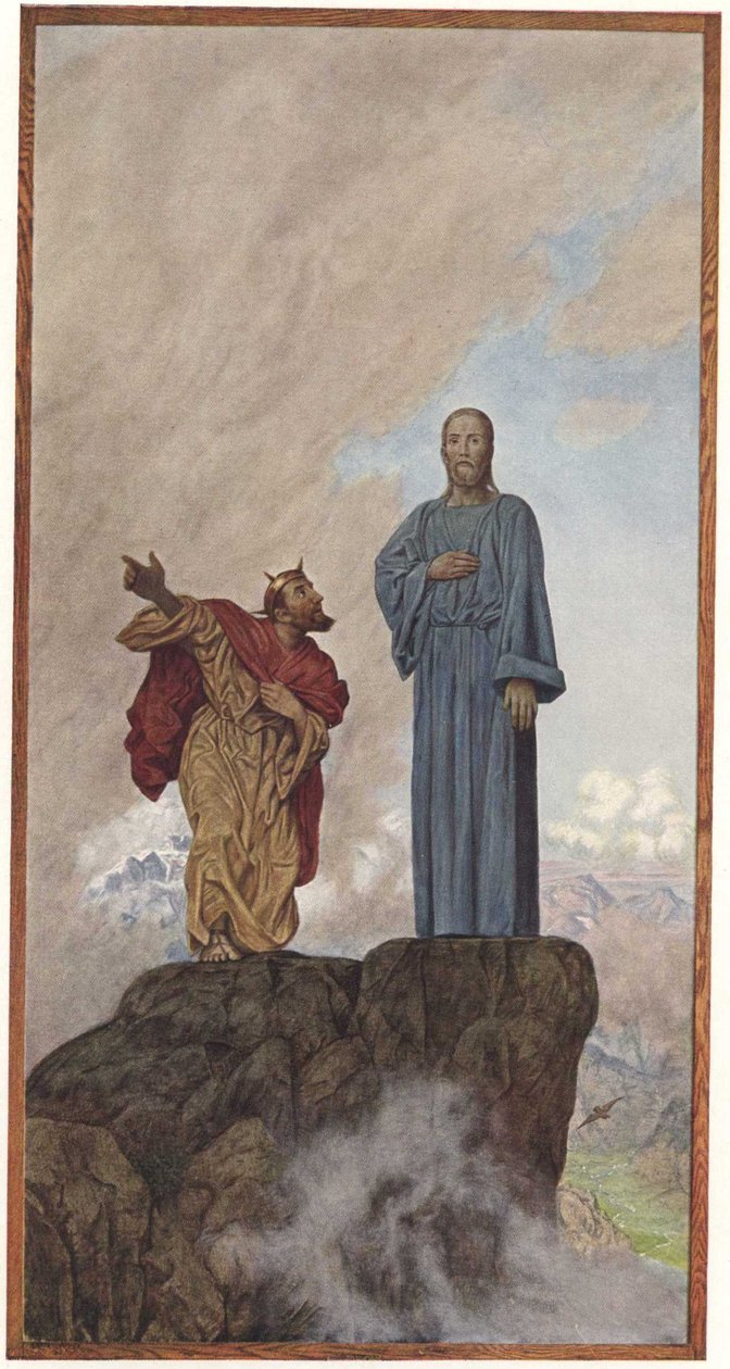 Kuszenie Chrystusa autorstwa Hans Thoma