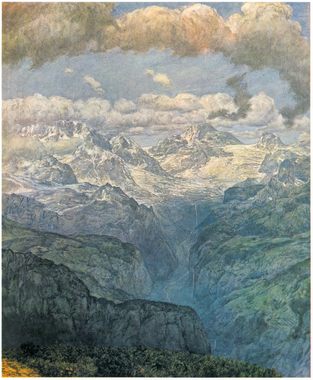 Dolina Lauterbrunner autorstwa Hans Thoma