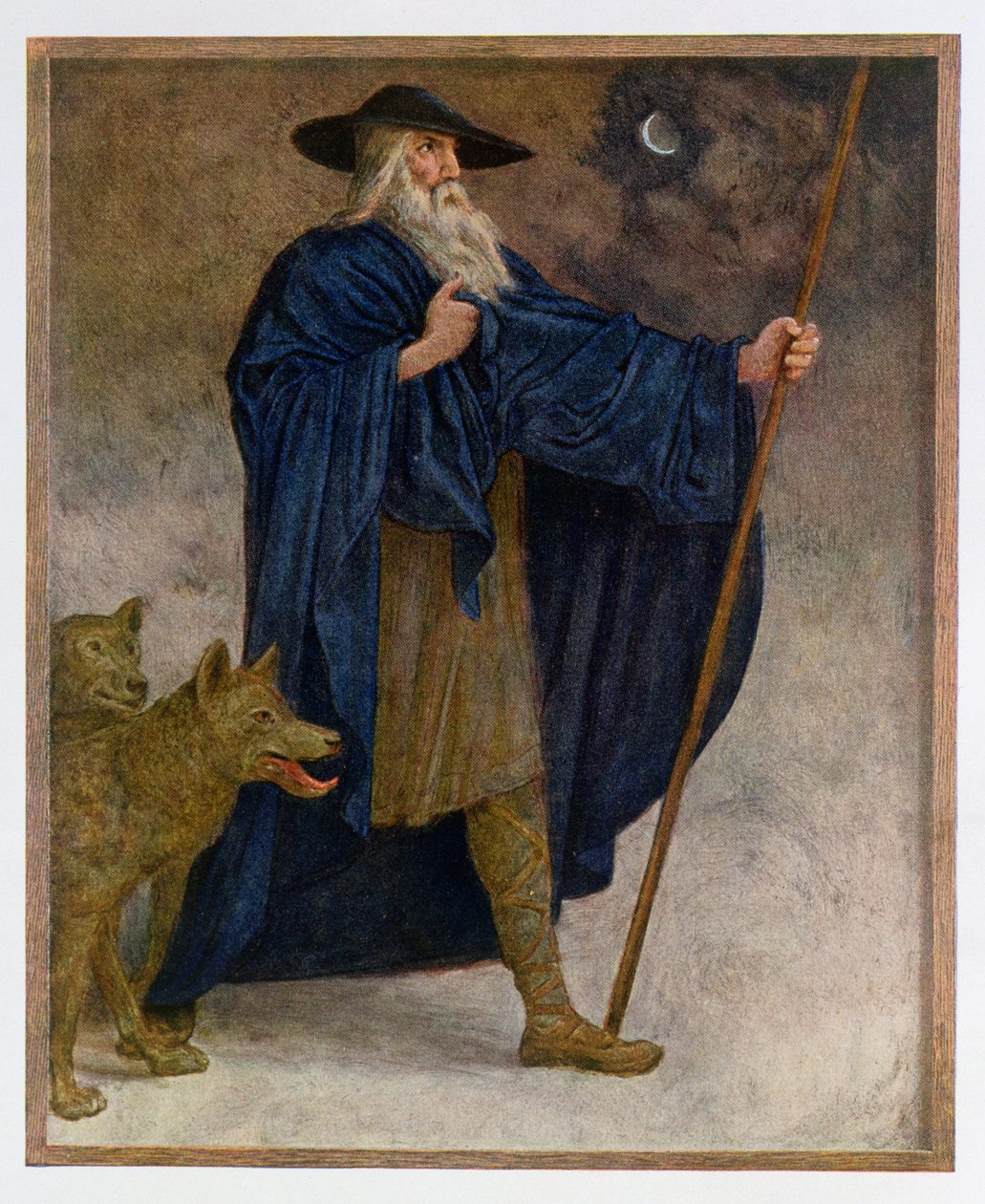 Grudzień, ilustracja z "Festkalender" wydanego w Lipsku ok. 1910 r. autorstwa Hans Thoma